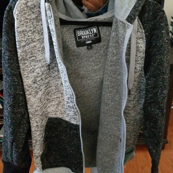 Super comfy black and light grey jacket. Enjoyyyy - Picture 2 of 4